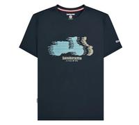 Lambretta Mens Scooter Blur Short Sleeve T-Shirt - Navy - XL