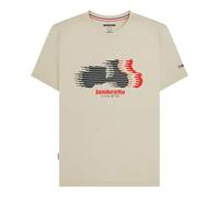 Lambretta Mens Scooter Blur Short Sleeve T-Shirt - Tofu - M
