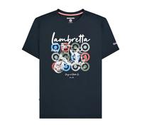 Lambretta Men's Scooter Branded T-Shirt in Navy | Size: Small Lambretta Navy S