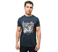 Lambretta Men's Scooter Branded T-Shirt in Navy | Size: XL Lambretta Navy XL