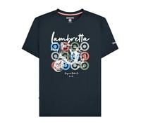 Lambretta Mens Scooter Branded T-Shirt - Navy - Navy - M
