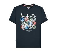 Lambretta Mens Scooter Branded T-Shirt - Navy - Navy - XXL