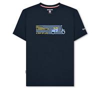 Lambretta Mens Scooter Logo Crew Neck Short Sleeve Retro T-Shirt Tee Top - 3XL Navy