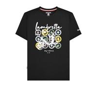 Lambretta Mens Scooter Retro T Shirt (UK, Alpha, XXL, Regular, Regular, Black)