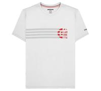 Lambretta Mens Scooter Stripe Short Sleeve T-Shirt - White - XL
