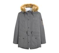 Lambretta Men's Sherpa Lined Parka in Dark Grey | Size: Medium Lambretta Dark Grey M
