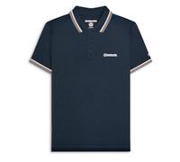Lambretta Mens Short Sleeve Polo Shirt (UK, Alpha, 4XL, Regular, Regular, Navy/White/Tobacco/Blue)