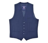 Lambretta Men's Spencer Checked Waistcoat in Navy | Size: 40 Lambretta Navy 40