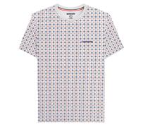 Lambretta Men's SS24 Geometric All-Over Print T-Shirt in White | Size: Medium Lambretta White M