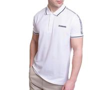 (3XL, White) Lambretta Mens SS24 Paisley Taped Polo Shirt