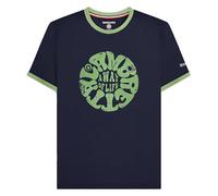 (XXL, Navy) Lambretta Mens SS24 Ringer Festival T-Shirt