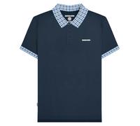 Lambretta Mens SS25 Gingham Polo Shirt - Navy - Navy - L