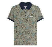 Lambretta Men's SS25 Paisley Branded Polo Shirt in Duck Egg Blue | Size: Large Lambretta Duck Egg Blue L