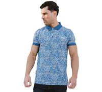 Lambretta Men's SS25 Paisley Branded Polo Shirt in Duck Egg Blue | Size: XL Lambretta Duck Egg Blue XL