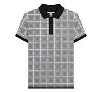 Lambretta Mens SS25 Prince Of Wales Check Big & Tall Polo Shirt (5XL) (White)