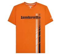 Lambretta Mens SS25 Racing Stripe Big & Tall T-Shirt (3XL) (Orange)
