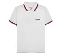 Lambretta Mens SS25 Triple Tipped Polo Shirt - White/Red - 4XL - White/Red