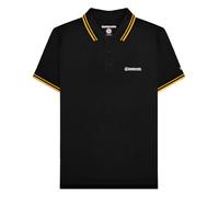 Lambretta Mens SS25 Twin Tip Polo Shirt - Black/Gold - 4XL - Black/Gold