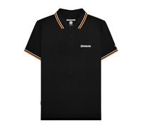 Lambretta Mens SS25 Twin Tip Polo Shirt - Black/White - L - Black/White