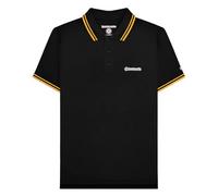 Lambretta Mens SS25 Twin Tip Polo Shirt (L) (Black/Gold)