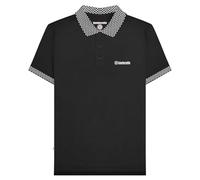 Lambretta Mens SS25 Two Tone Polo Shirt (3XL) (Black)