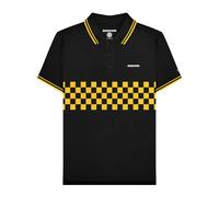 Lambretta Mens SS25 Two Tone Tipped Polo Shirt - Black/Gold - Black/Gold - S
