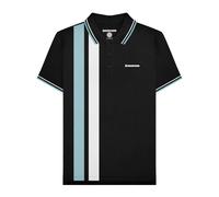 Lambretta Men's SS25 Vertical Stripe Polo Shirt in Black | Size: 2XL Lambretta Black 2XL