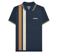 Lambretta Men's SS25 Vertical Stripe Polo Shirt in Navy | Size: 2XL Lambretta Navy 2XL