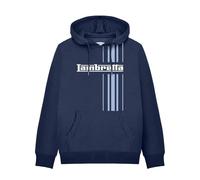 Lambretta Mens Stripe Logo Hooded Top (UK, Alpha, L, Regular, Regular, Navy)