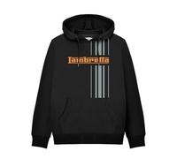 Lambretta Mens Stripe Logo Hooded Top (UK, Alpha, XL, Regular, Regular, Black)