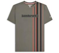 Lambretta Mens Stripe T-Shirt Granite 3XL