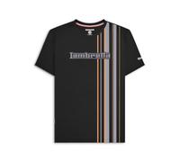 Lambretta Mens Stripe T-Shirt Tee Top Black M
