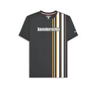 Lambretta Mens Striped Logo Crew Neck T Shirt (UK, Alpha, XL, Regular, Regular, Iron)