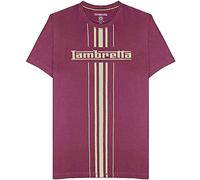 Lambretta Mens Striped Logo T Shirt T Shirt Grape Size S