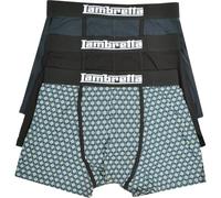 Lambretta Mens Target 3 Pack Boxer Shorts - Navy/Silver/Black - 2XL