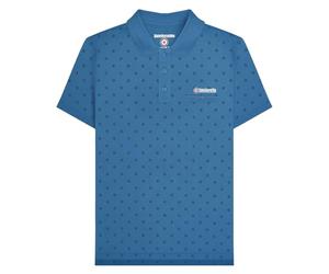 Lambretta Mens Target AOP Premium Polo Big & Tall Smart - Dark Blue/Navy - 2XL
