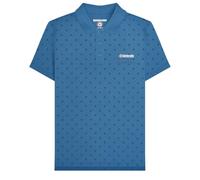 Lambretta Mens Target AOP Premium Polo Shirt - Dark Blue/Navy- L