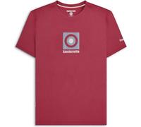 Lambretta Mens Target Box Short Sleeve T-Shirt - Burgundy - XL