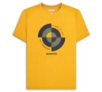 Lambretta Mens Target Quadrant Short Sleeve Cotton T-Shirt - Gold - 2XL