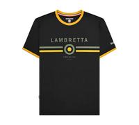 Lambretta Men's Target Ringer T-Shirt in Black | Size: 2XL Lambretta Black 2XL