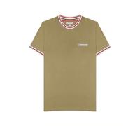 Lambretta Mens Tipped Pique T-Shirt Tee Top Olive S