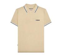 Lambretta Mens Tipped Polo Shirts (UK, Alpha, XL, Regular, Regular, Wood Ash/White/Dark Blue)