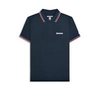 Lambretta Mens Tipped Polo Shirts (UK, Alpha, XXL, Regular, Regular, Navy/Blue/Pumpkin)