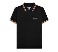 Lambretta Mens Tipped Polo Short Sleeve Cotton Black/White 4XL