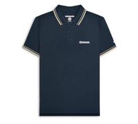 Lambretta Mens Tipped Polo Short Sleeve Cotton Navy Cinder 3XL