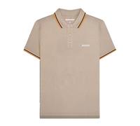 Lambretta Mens Tipped Polo (UK, Alpha, L, Regular, Regular, Chashew/Stone/Navy/Orange)