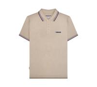 Lambretta Mens Tipped Polo (UK, Alpha, L, Regular, Regular, Stone)