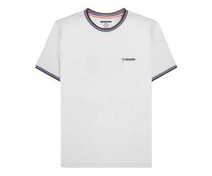 Lambretta Mens Triple Tipped Pique T-Shirt - White/Navy - 4XL