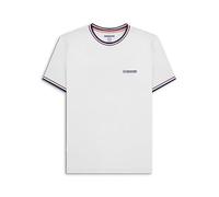 Lambretta Mens Triple Tipped Pique T-Shirt - White/Red - 3XL
