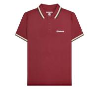 Lambretta Mens Triple Tipped Polo Shirt Big & Tall Short Sleeve - Burgundy - 2XL